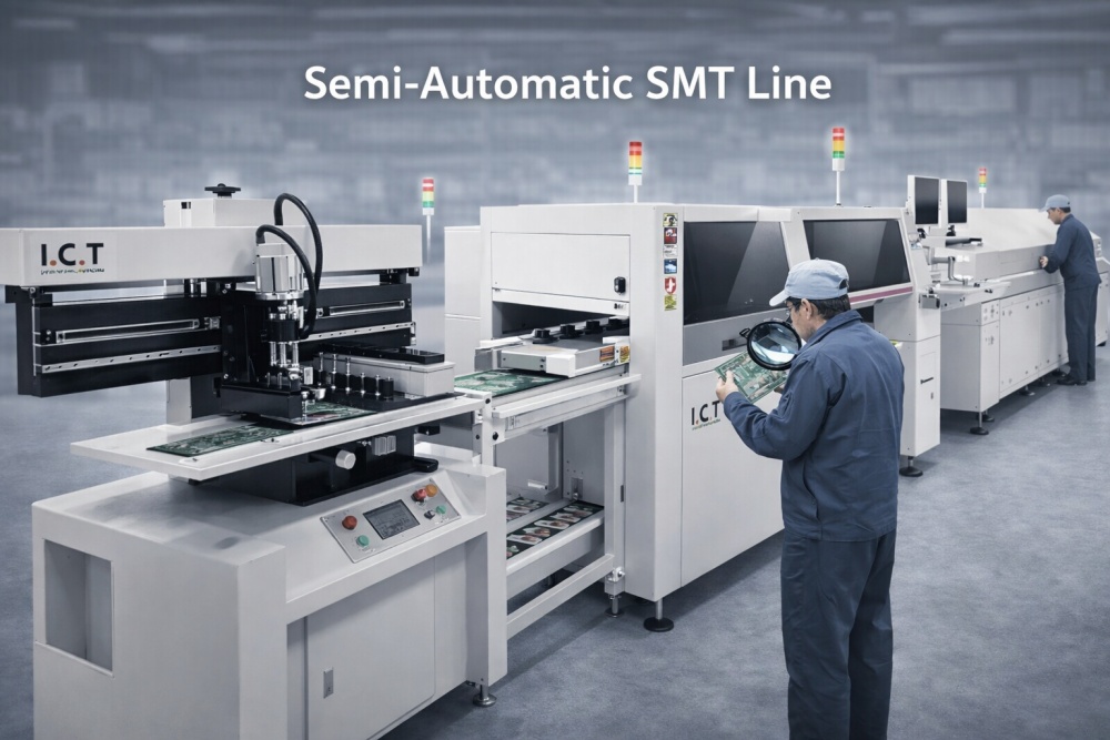 Semi-Automatic SMT Line Polavtomatska SMT linija