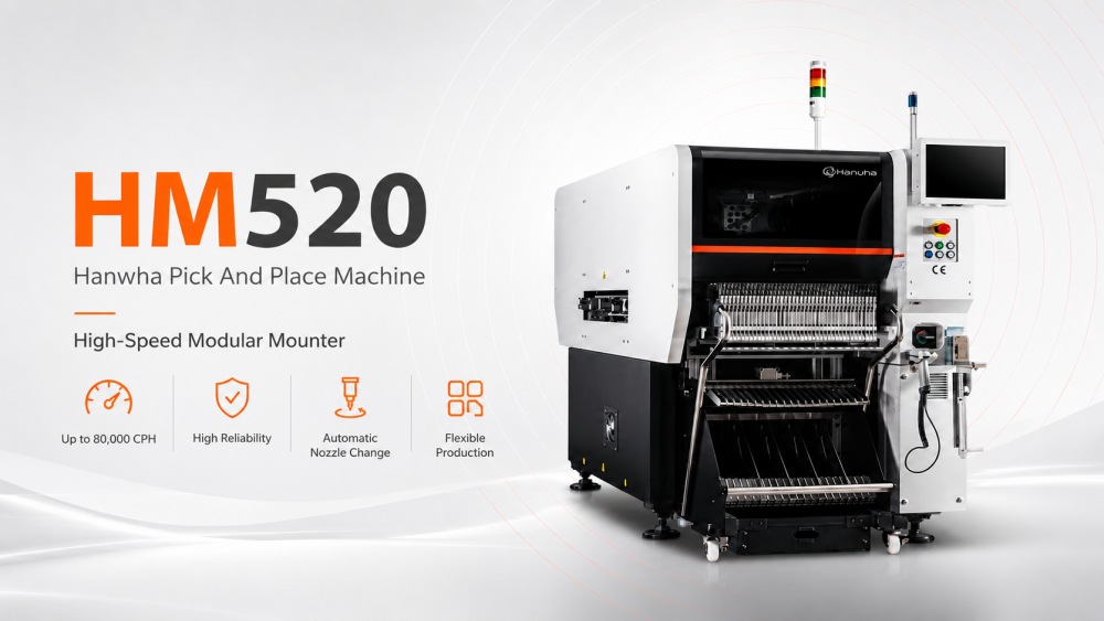 HM520 Hanwha Pick And Place Machine HM520 Hanwha Pick and Place stroj