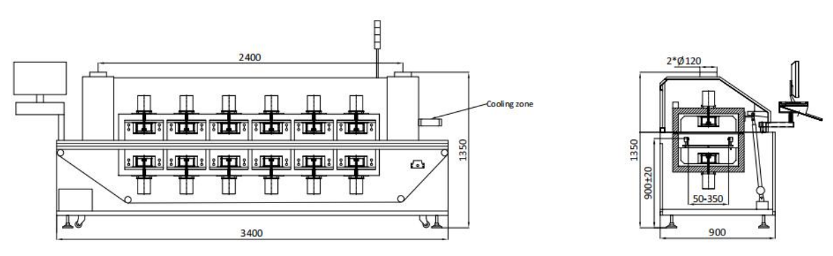 6-conska SMT brezsvinčena peč za reflow