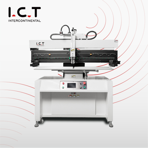 ICT-P12 |Visoko natančen polavtomatski SMT zaslonski tiskalnik na montažni liniji SMD