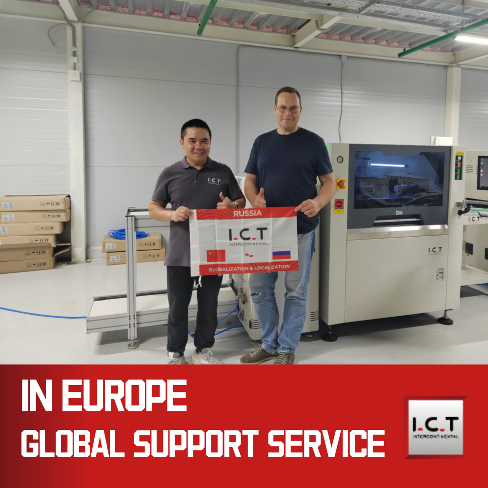 Popolnoma samodejni SMT tiskalnik s spajkalno pasto Šablona PCB Sitotiskarski stroj ICT-5134