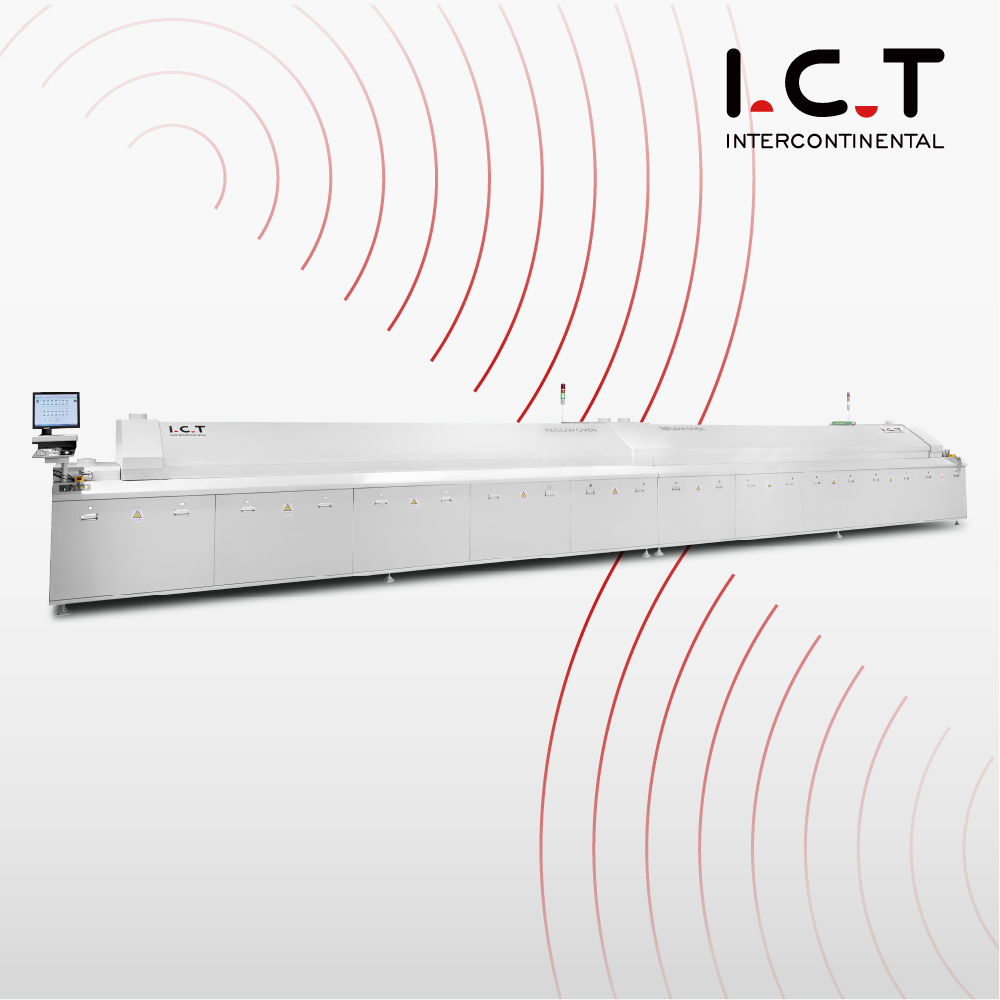 ICT Reflow Oven SMT stroj z velikostjo PCB širine 450