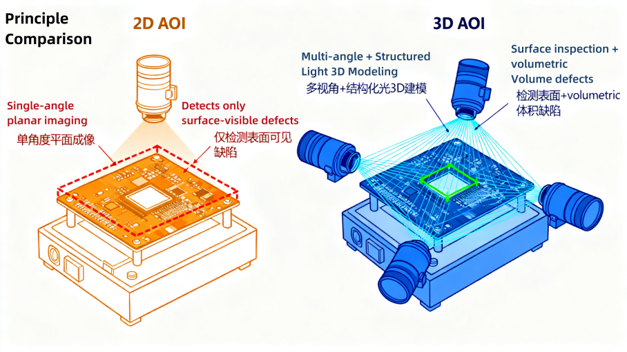 Načelna primerjava 2D VS 3D AOI