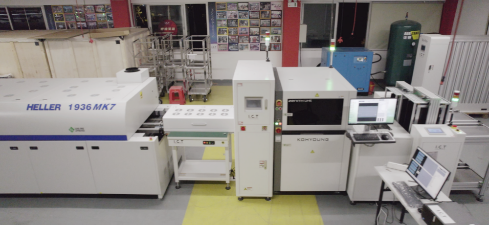 SMT linija s Heller Reflow Oven in Kohyoung Aoi